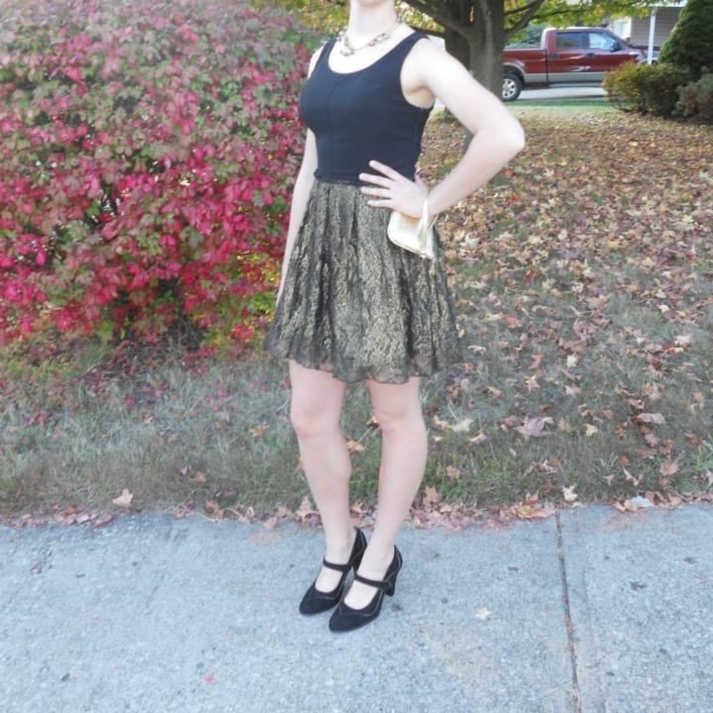 Black and gold special occasion dress